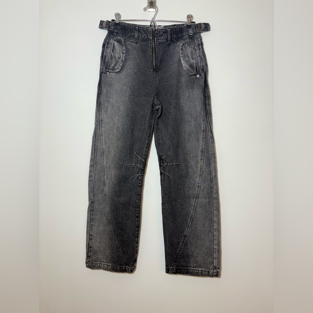 Fine Culture Jeans Men Sz S black  Loose Wide Baggy Street Grunge Skate